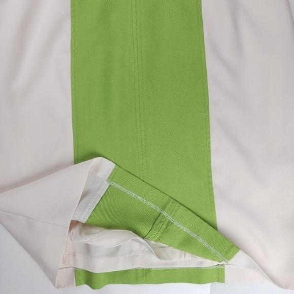 Ellen Tracy Lime Cream Dress Sz 4 - Picture 6 of 13